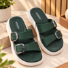 BONKERZ WALKER Women's Black & Light Grey Buckle Sandals