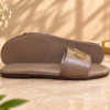 D&Y Women’s Beige Slide Sandals with CK-Style Logo