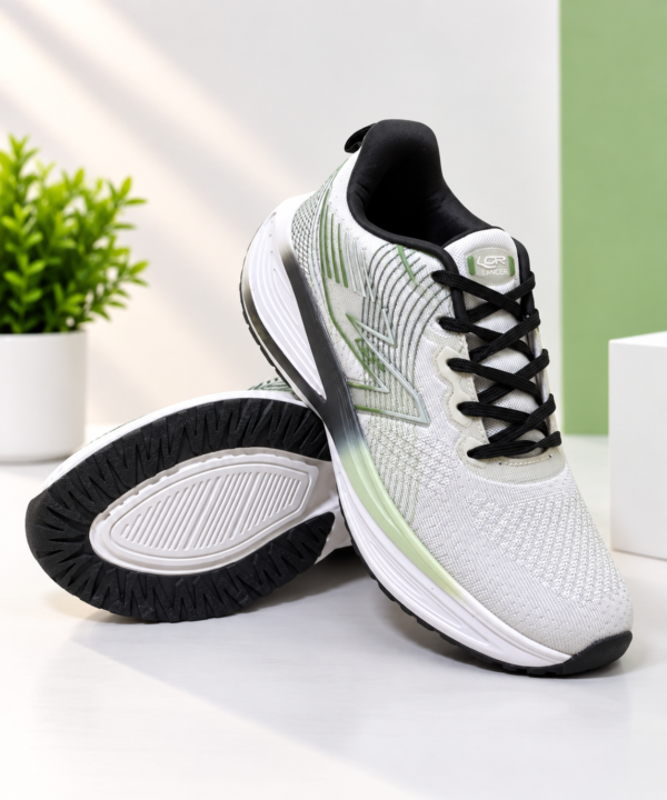 Lancer White & Green Men's Sports Shoes