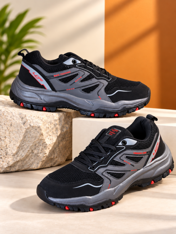 Lancer Black & Red Men's Sports Shoes