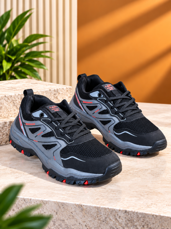 Lancer Black & Red Men's Sports Shoes