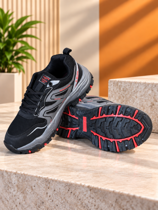 Lancer Black & Red Men's Sports Shoes