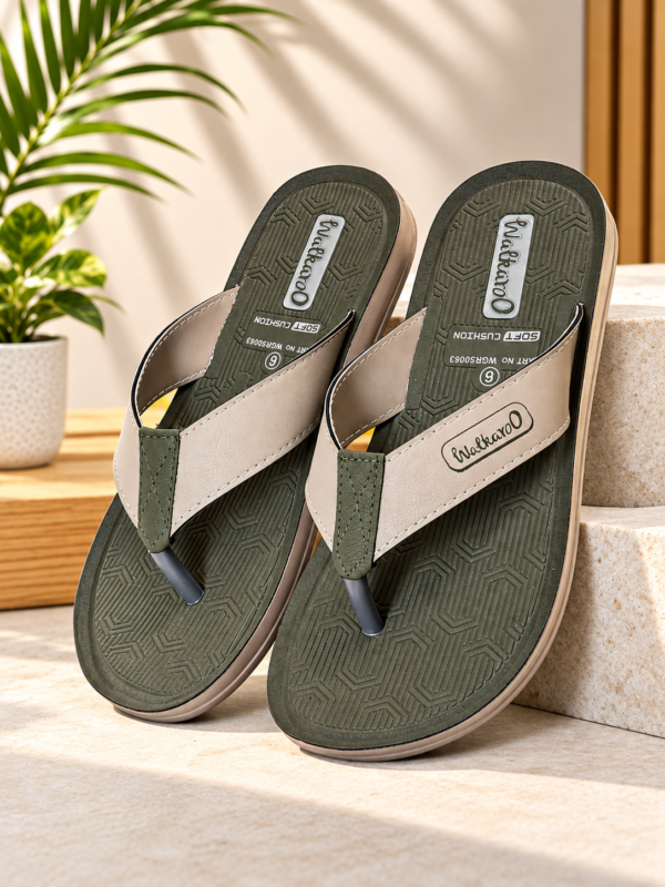 Welkaroo Men's Olive Toe-Post Walker Sandals