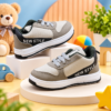 W-WELCO Kids Beige & Black Lace-Up Walker Shoes