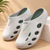 ABROS Men's Beige Slip-On Walker Clogs with Ventilated Design