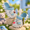 QINUO Little Bear Kids Crocs – Grey & Sky Blue