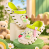QINUO Little Bear Kids Crocs – Grey & Sky Blue