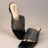Carrie Woven Chic Black Sandals