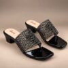 Carrie Woven Chic Black Sandals